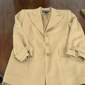Ralph Lauren wool blend cream blazer 6